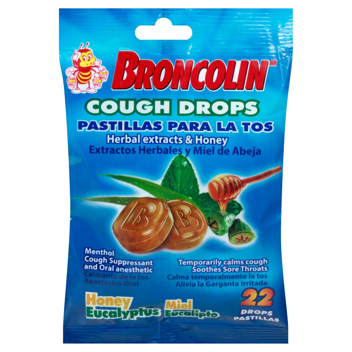 Broncolin Honey Eucalypt Cough Drop (22ct Bag)***new** 