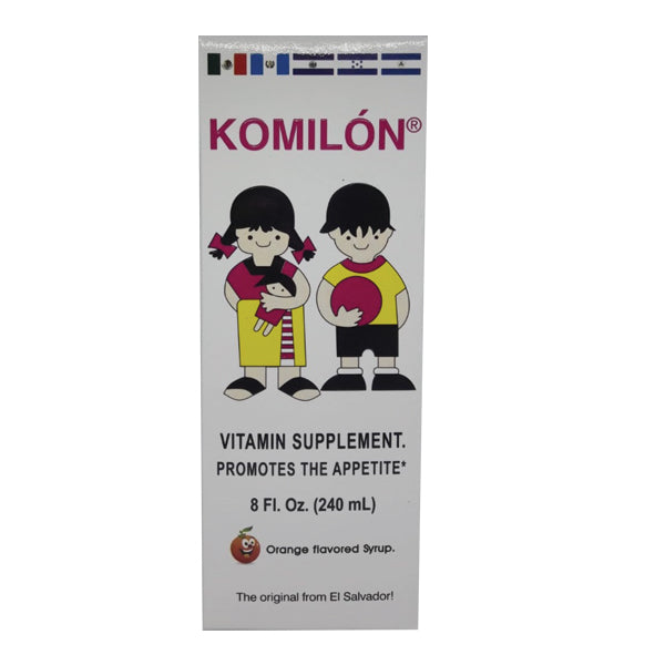 Komilon Suplemento Del Apeito Jarabe Vitamina para Ninos Orange Flavor 120ml